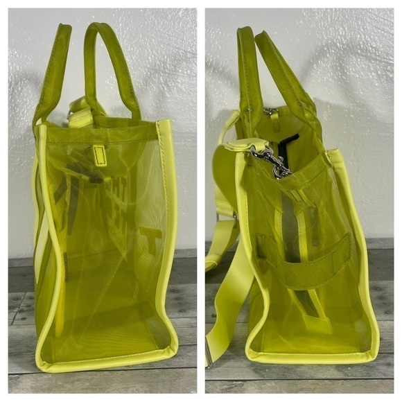 NWOT Marc Jacobs Small Traveler Mesh Tote - Bright Green SOLD OUT EVERYWHERE..!! - Picture 8 of 10
